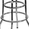 Flash Furniture Double Ring Chrome Barstool with Red Seat, PK2 2-XU-D-100-RED-GG - alternate 6